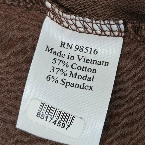 NEW! Coldwater Creek Cardigan Sweater 2X Brown Texture Trim Open Front - Picture 8 of 10